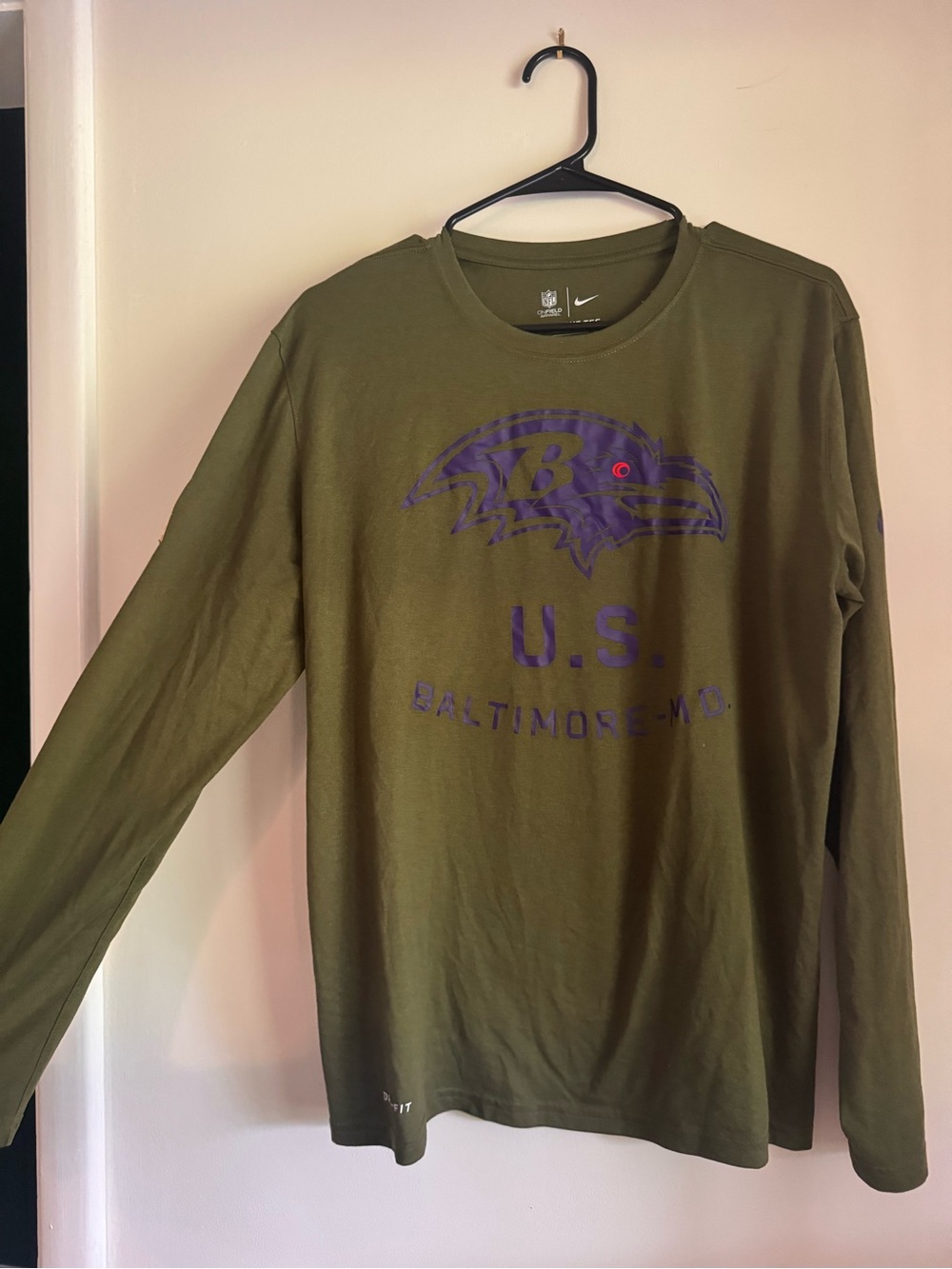 NFL Olive Long-Sleeve Baltimore Ravens Graphic Tee